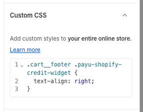 custom css section