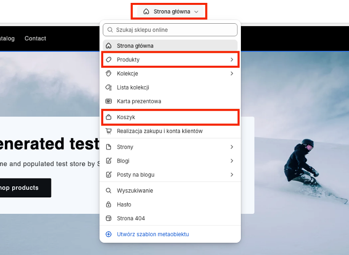 dodawanie szablonów do sklepu