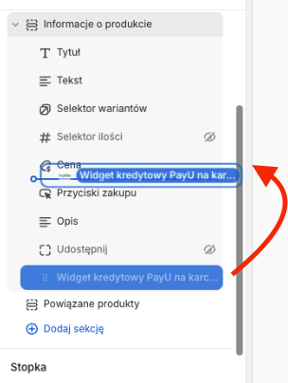 edytor informacji o produkcie