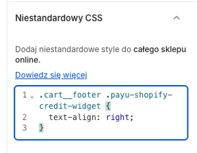 dodawanie niestandardowego css